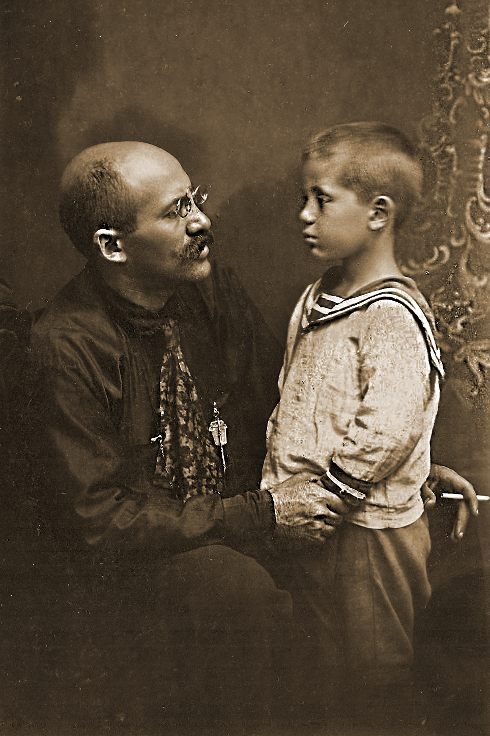 Л.Я. Горин с сыном Серёжей