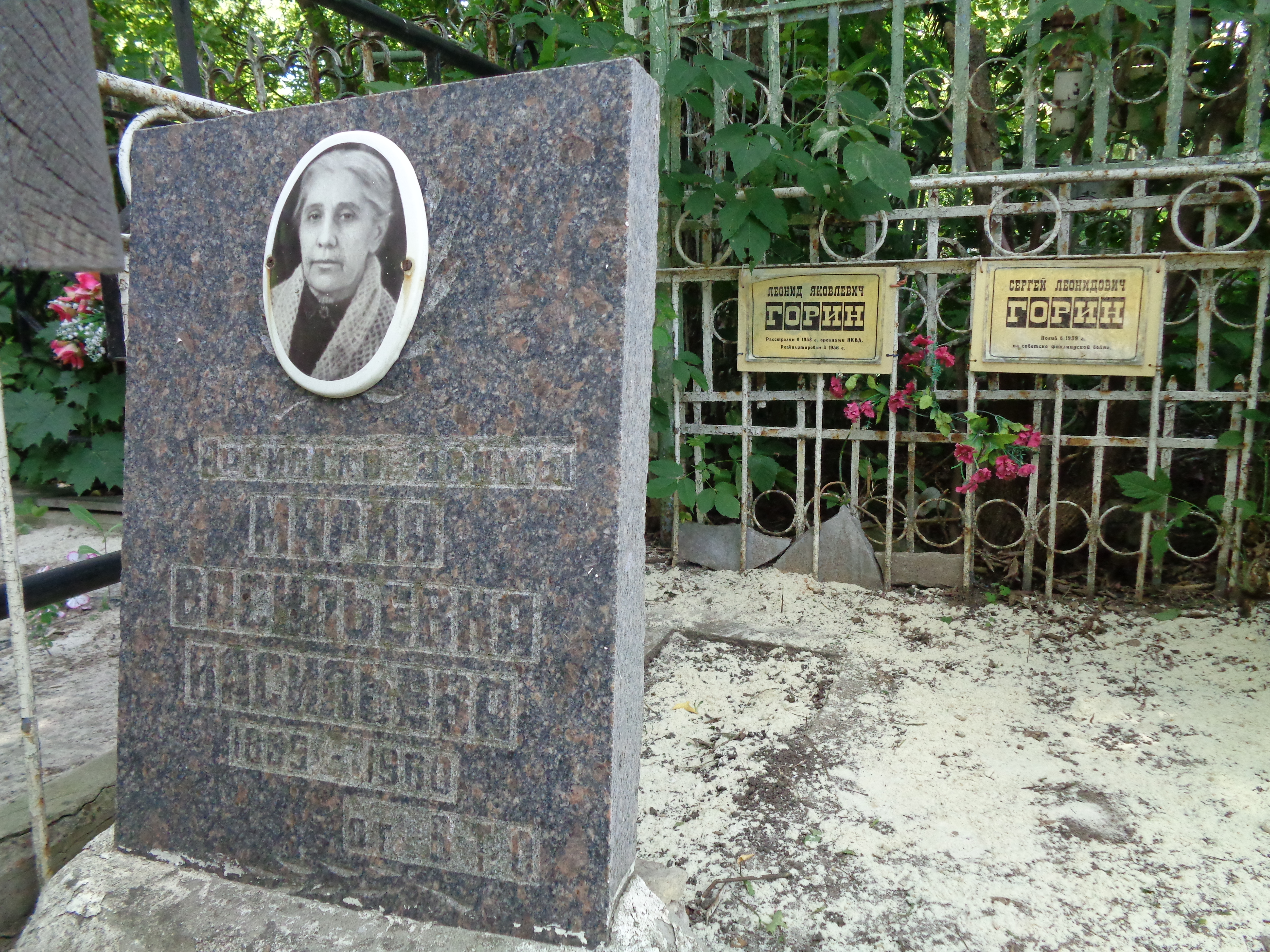 Воздвиженское кладбище в Тамбове (таблички Горину Л.Я. и Горину С.Л.)